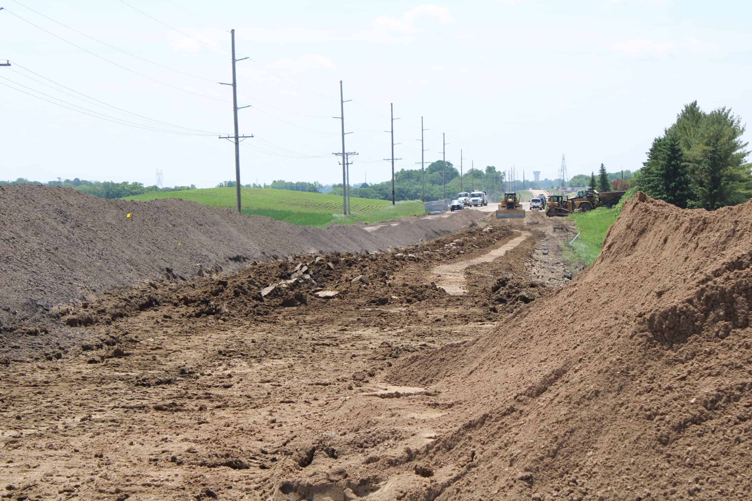 Victoria MN 2 Victoria Road Construction Job Site, Dirt Road Working