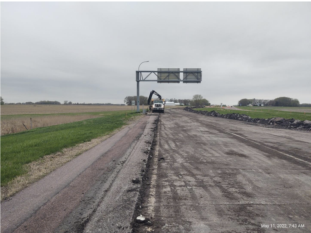 A Photo of Highway Construction in Madelia from Hoffman Construction 