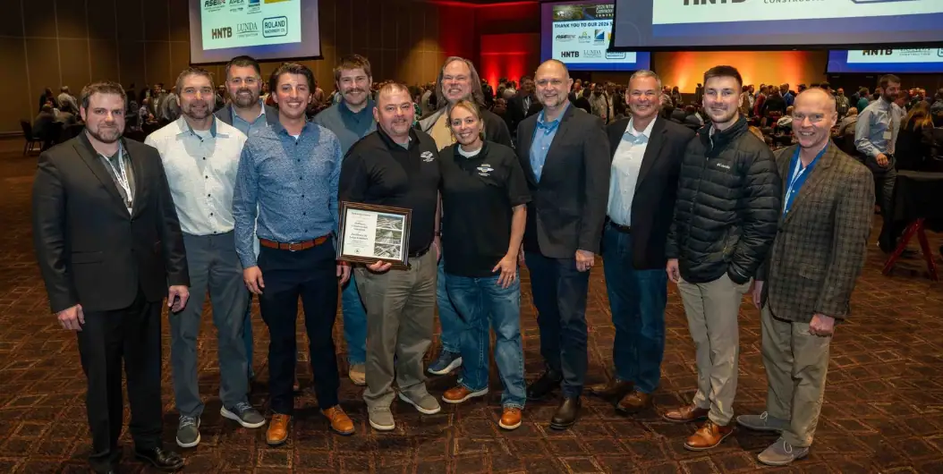 Hoffman Construction receiving the CE Banquet award and recognition