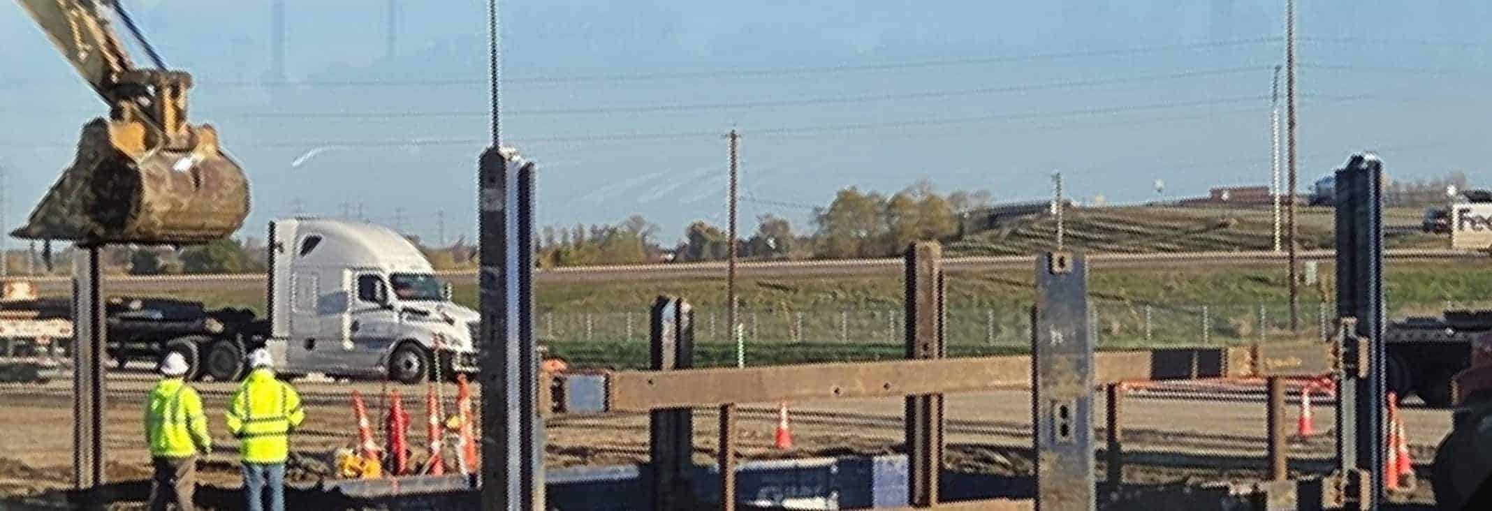 2 Hoffman Construction employees on site at Mankato